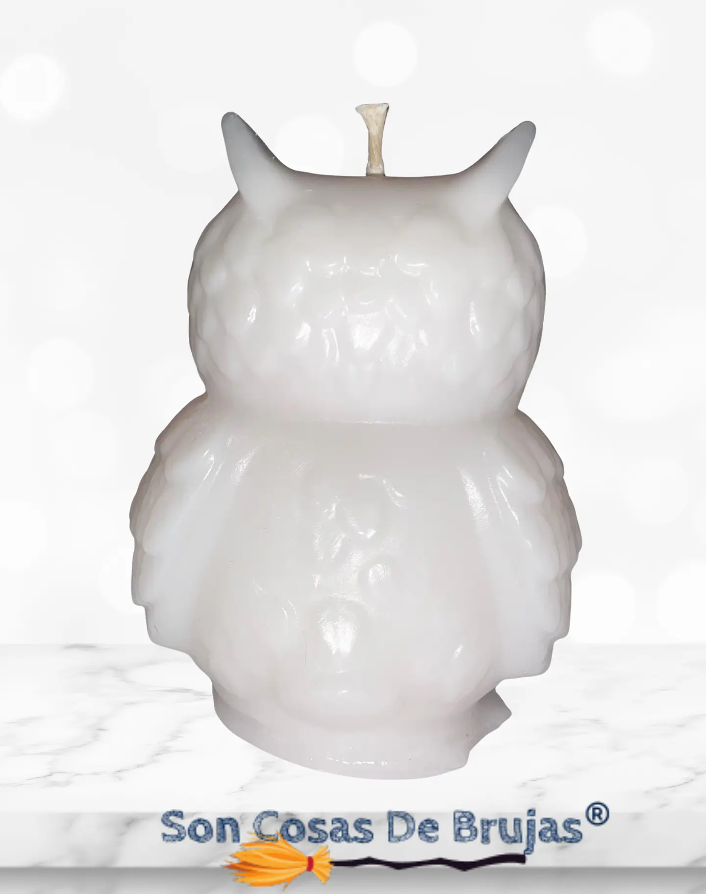 Vela Búho Blanco 3