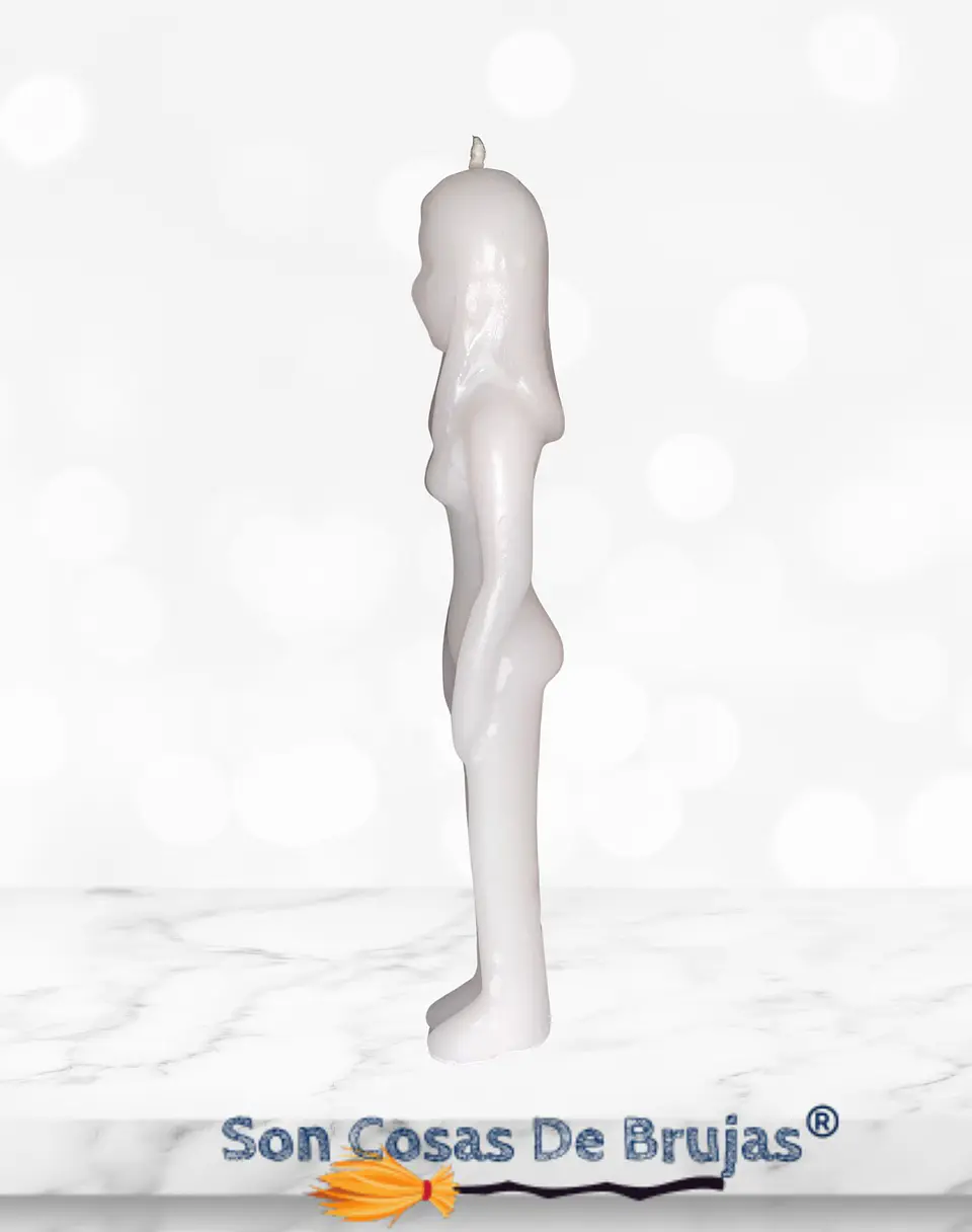 Vela Mujer Blanca - 18 x 3,5 cm aprox. 2