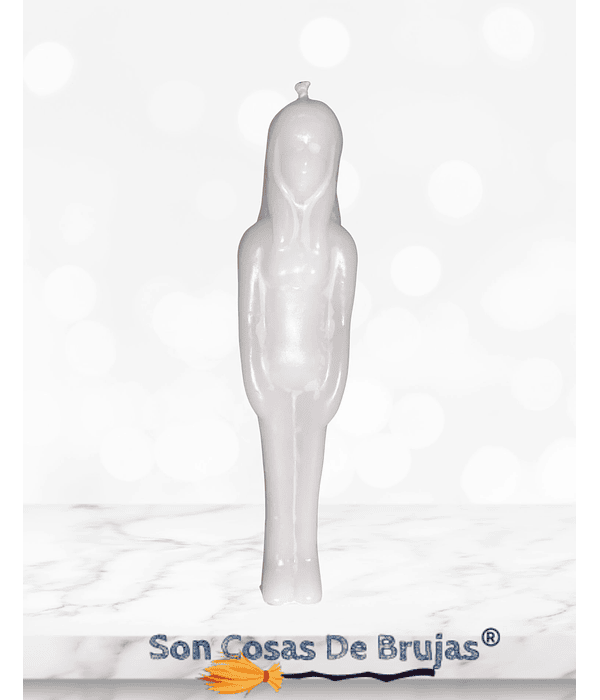 Vela Mujer Blanca - 18 x 3,5 cm aprox.
