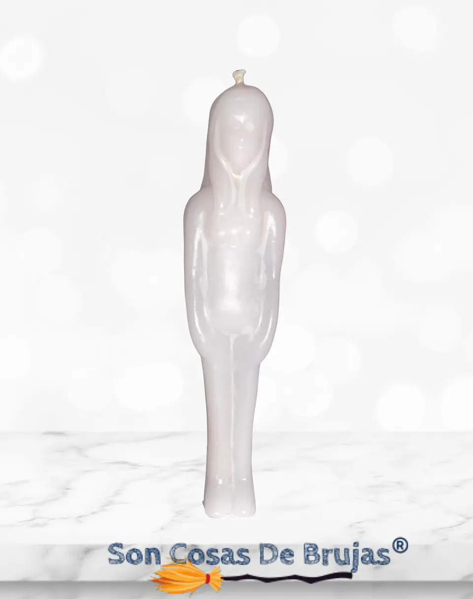 Vela Mujer Blanca - 18 x 3,5 cm aprox. 1