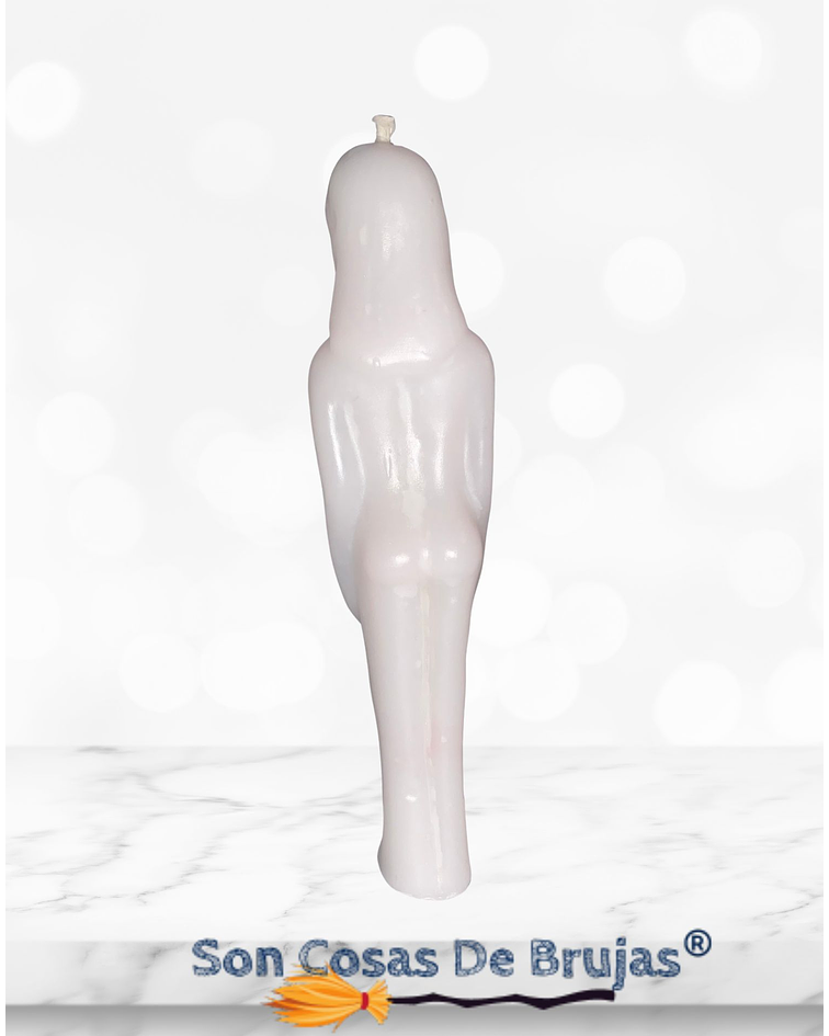 Vela Mujer Blanca - 18 x 3,5 cm aprox.