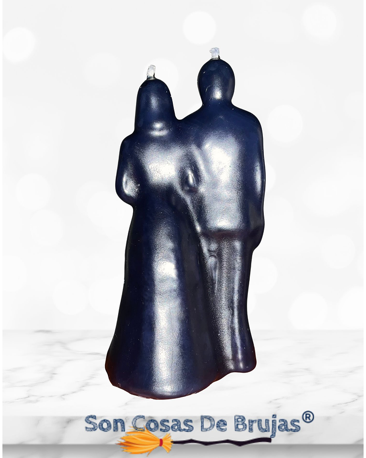 Vela Pareja de Novios Negra