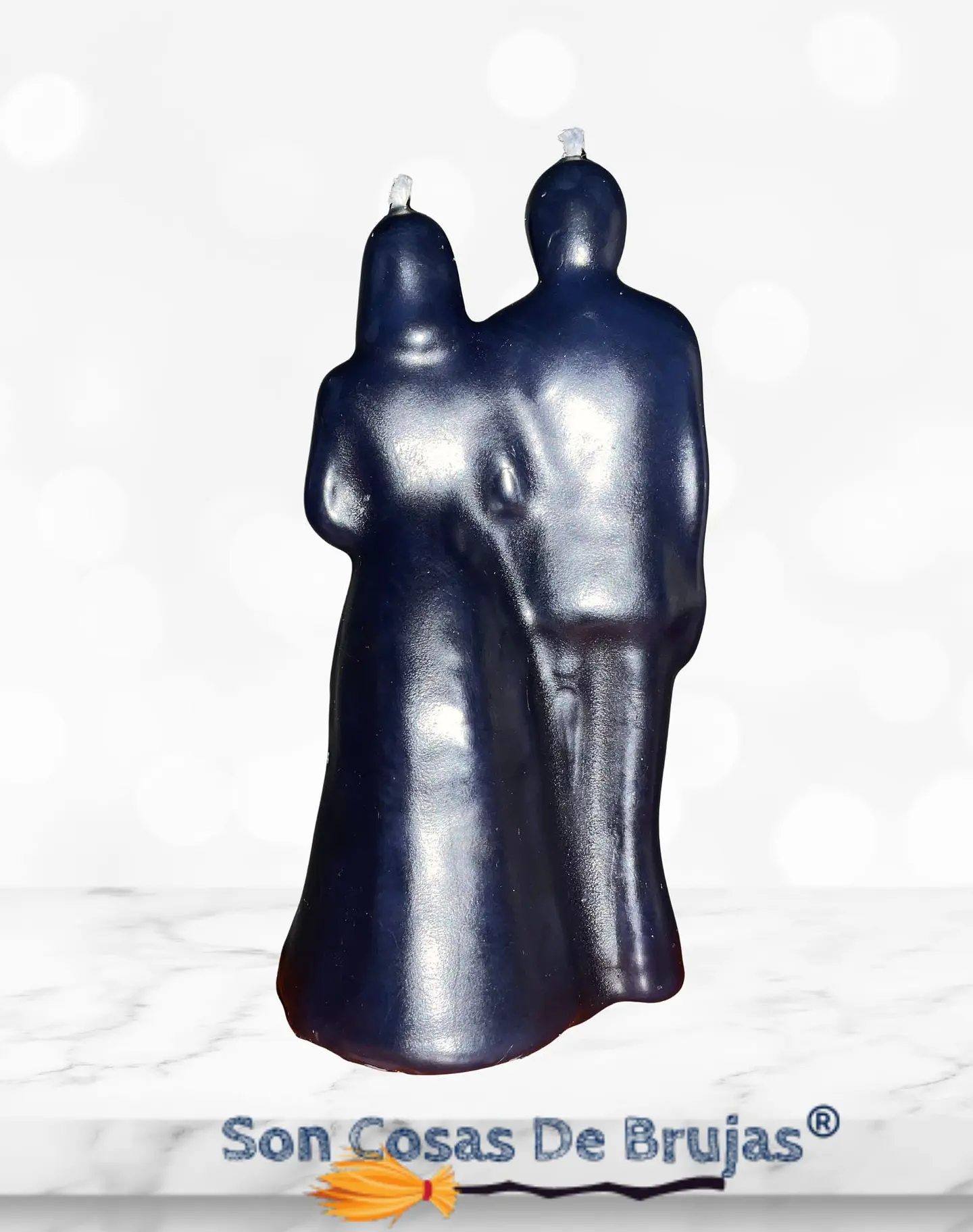 Vela Pareja de Novios Negra 3