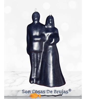 Vela Pareja de Novios Negra