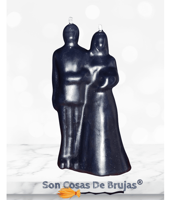 Vela Pareja de Novios Negra