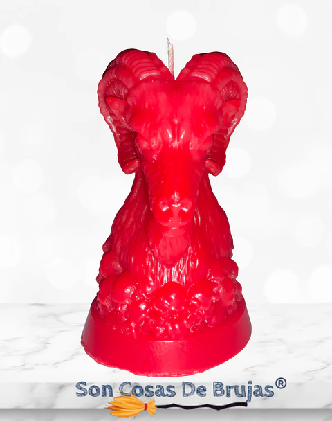 Vela Macho Cabrío Rojo