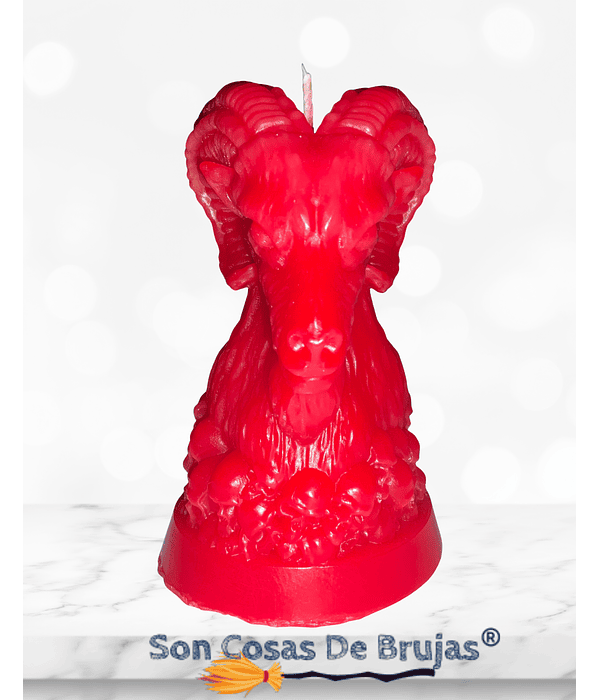 Vela Macho Cabrío Rojo