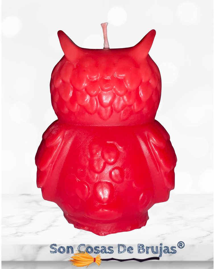 Vela Búho Rojo