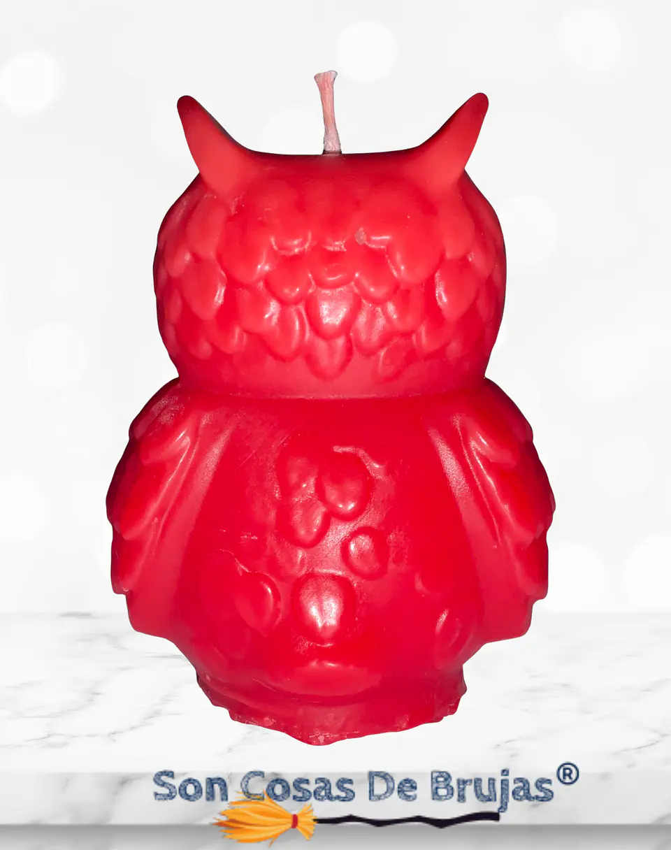 Vela Búho Rojo 3