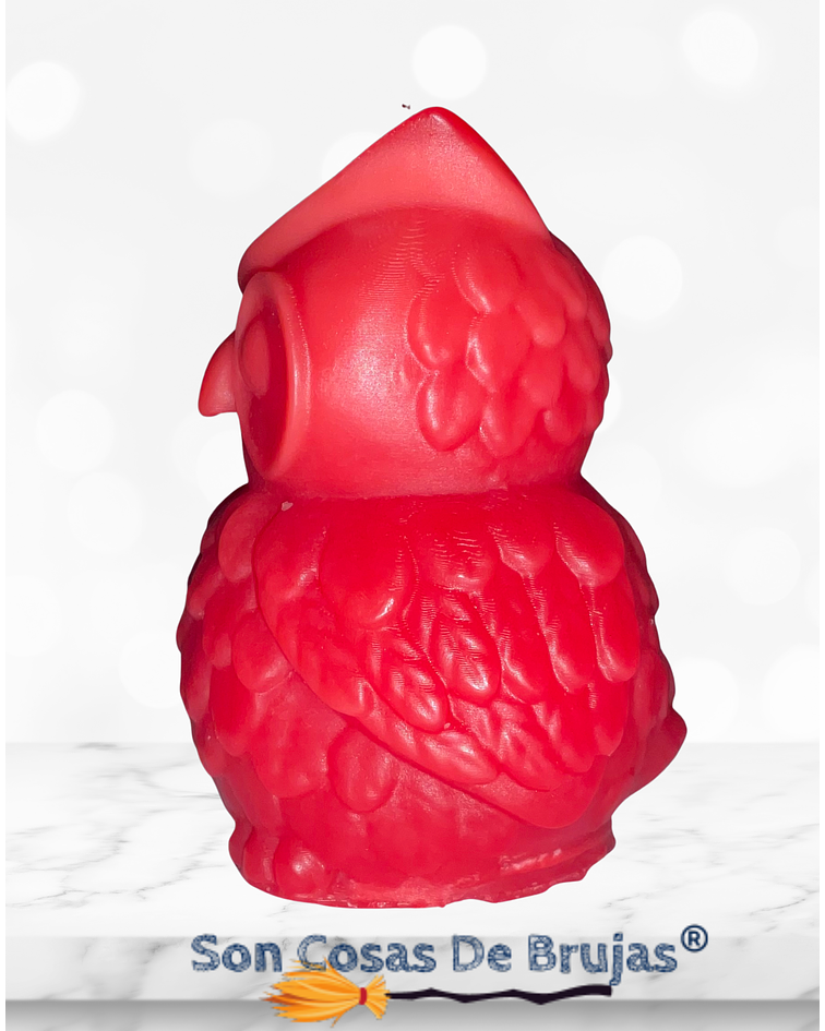Vela Búho Rojo