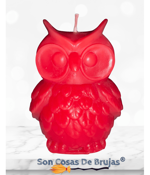 Vela Búho Rojo
