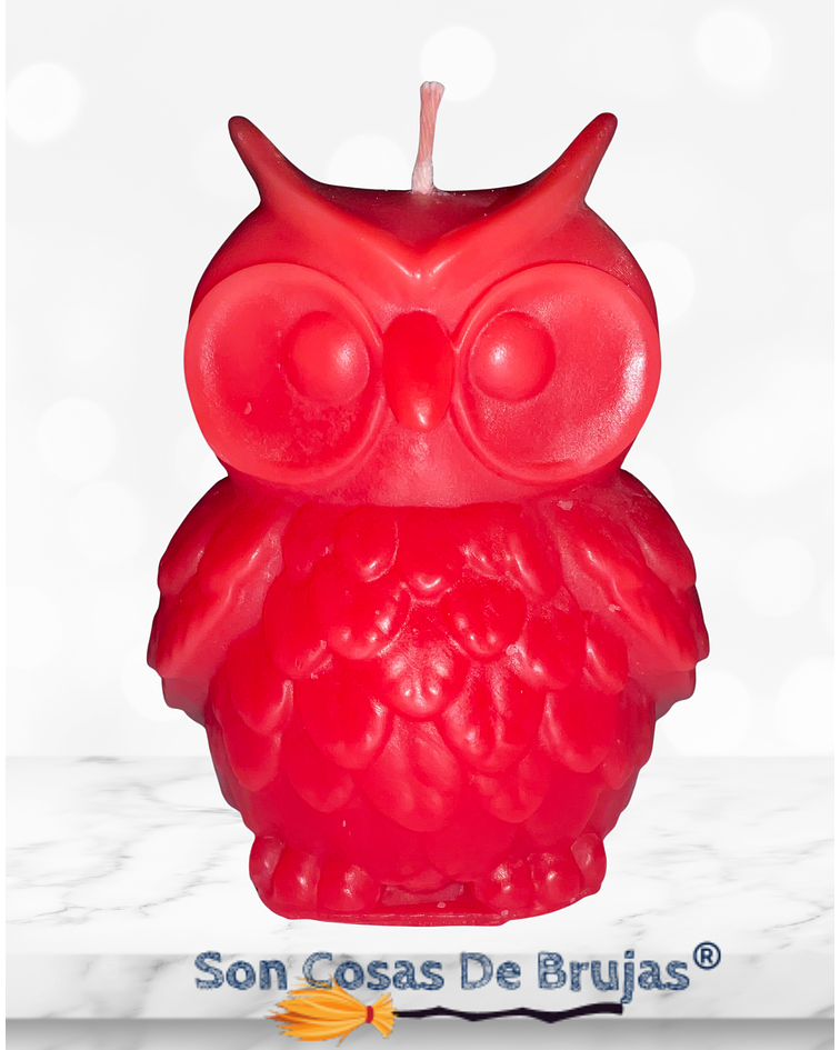 Vela Búho Rojo