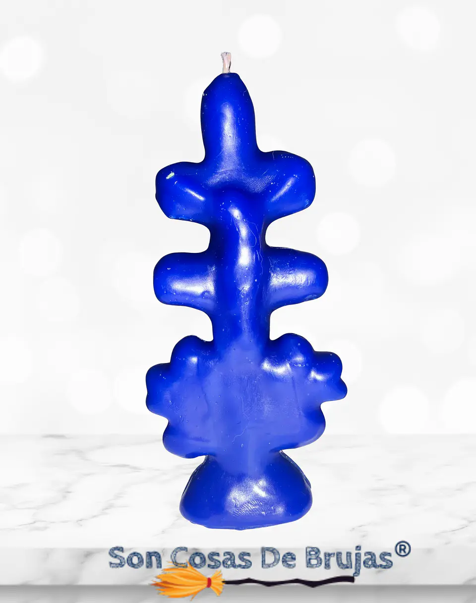 Vela Cruz de Caravaca Azul - 13 x 4 cm aprox. 1