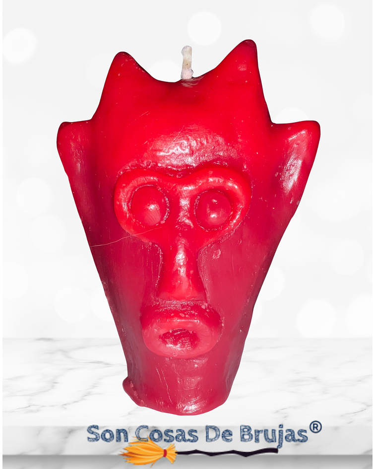 Vela Cabeza de Exu Roja 