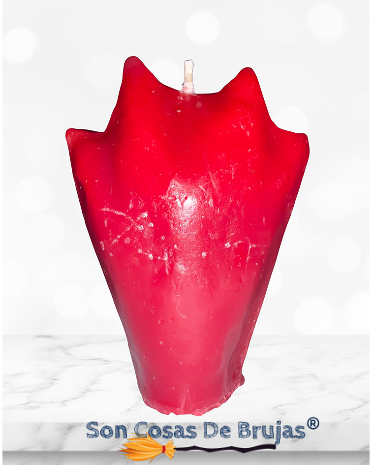 Vela Cabeza de Exu Roja 