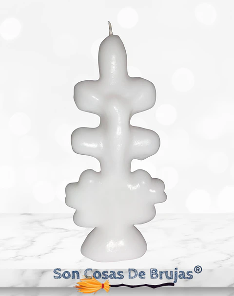 Vela Cruz de Caravaca Blanca - 13 x 4 cm aprox.