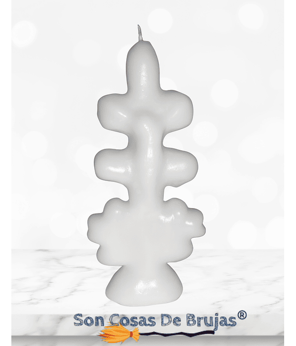 Vela Cruz de Caravaca Blanca - 13 x 4 cm aprox.