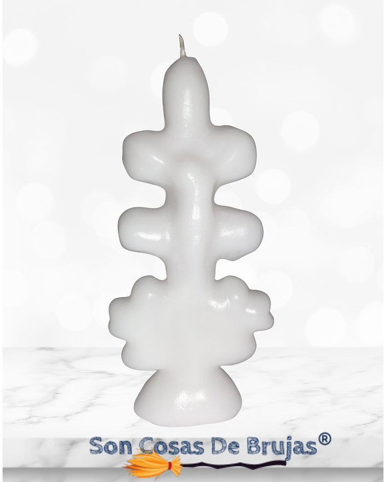 Vela Cruz de Caravaca Blanca - 13 x 4 cm aprox.