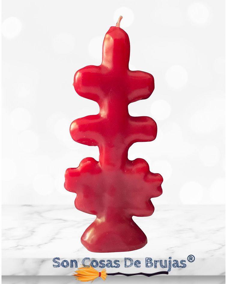 Vela Cruz de Caravaca Roja - 13 x 4 cm aprox.