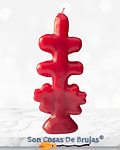 Vela Cruz de Caravaca Roja - 13 x 4 cm aprox.