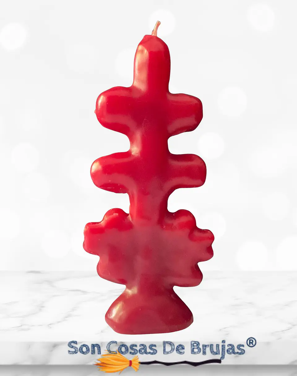 Vela Cruz de Caravaca Roja - 13 x 4 cm aprox. 2