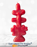 Vela Cruz de Caravaca Roja - 13 x 4 cm aprox.