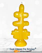 Vela Cruz de Caravaca Amarilla - 13 x 4 cm aprox.  - Miniatura 2