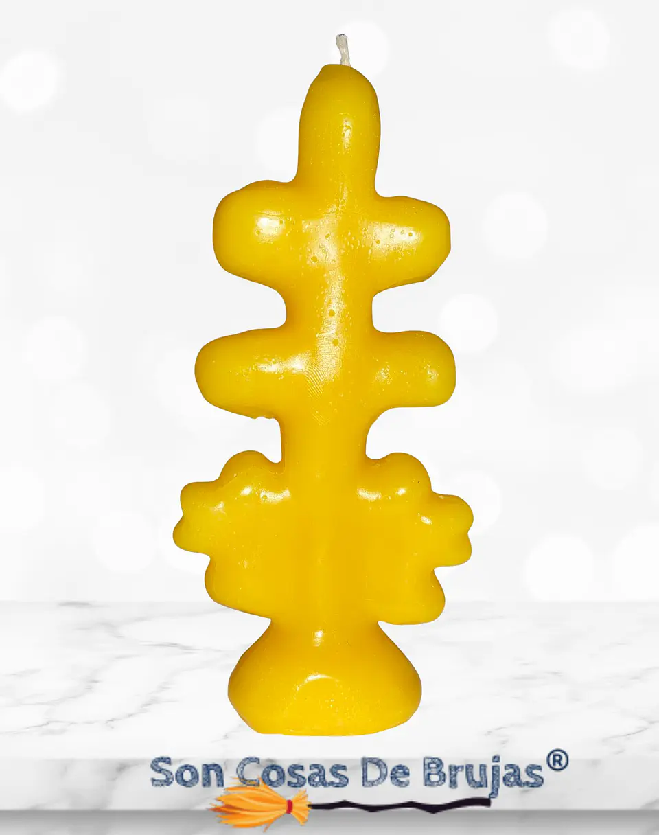Vela Cruz de Caravaca Amarilla - 13 x 4 cm aprox.  2