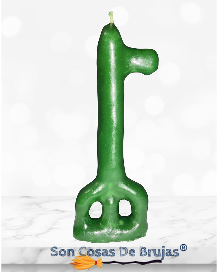 Vela Llave Verde - 12,5 cm aprox.