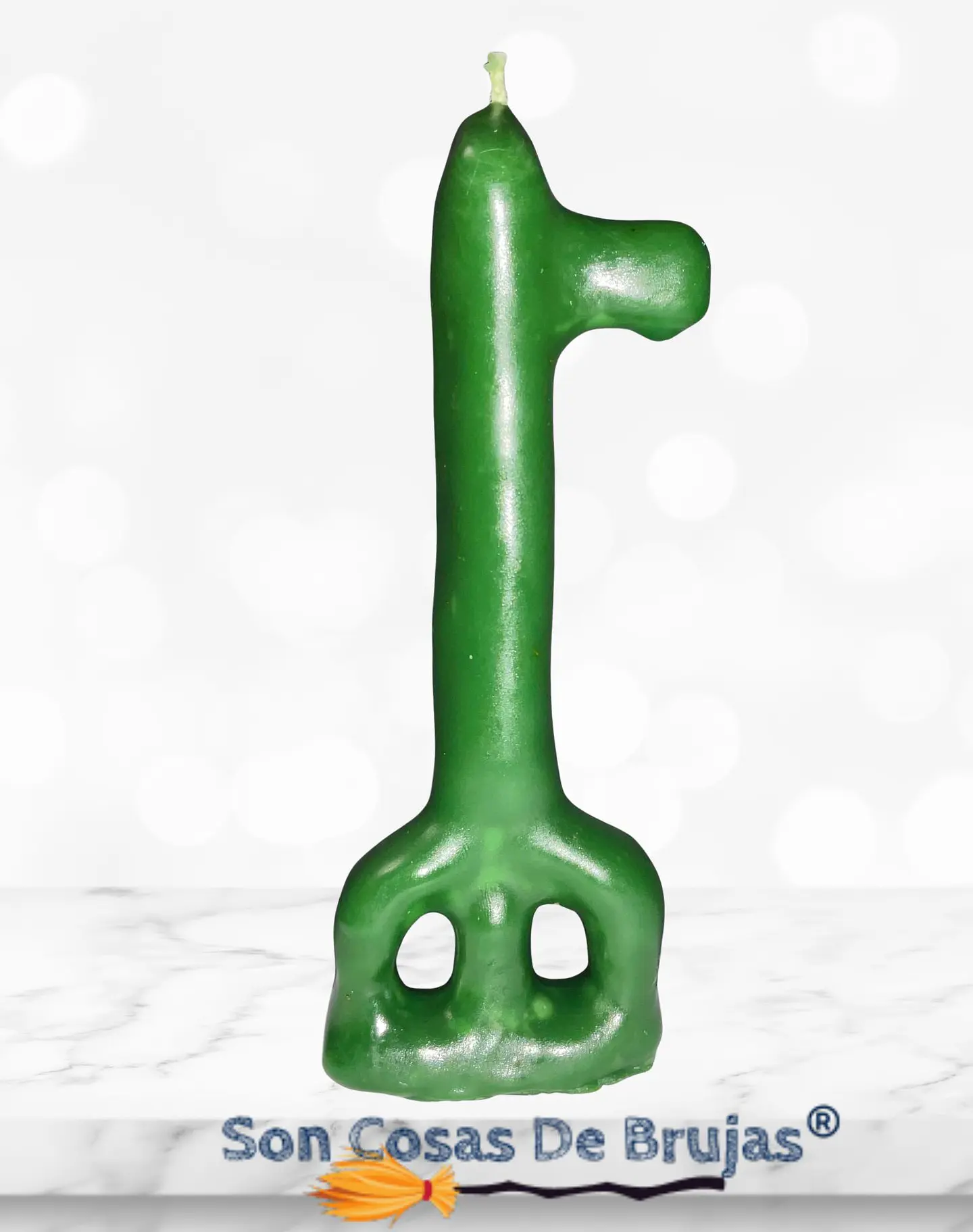 Vela Llave Verde - 12,5 cm aprox. 1