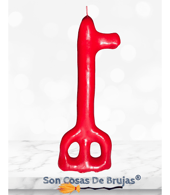 Vela Llave Roja - 12,5 cm aprox.