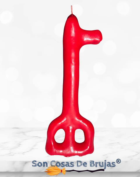Vela Llave Roja - 12,5 cm aprox.