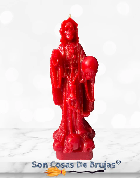 Vela Santa Muerte Roja - 17 x 5 cm aprox.