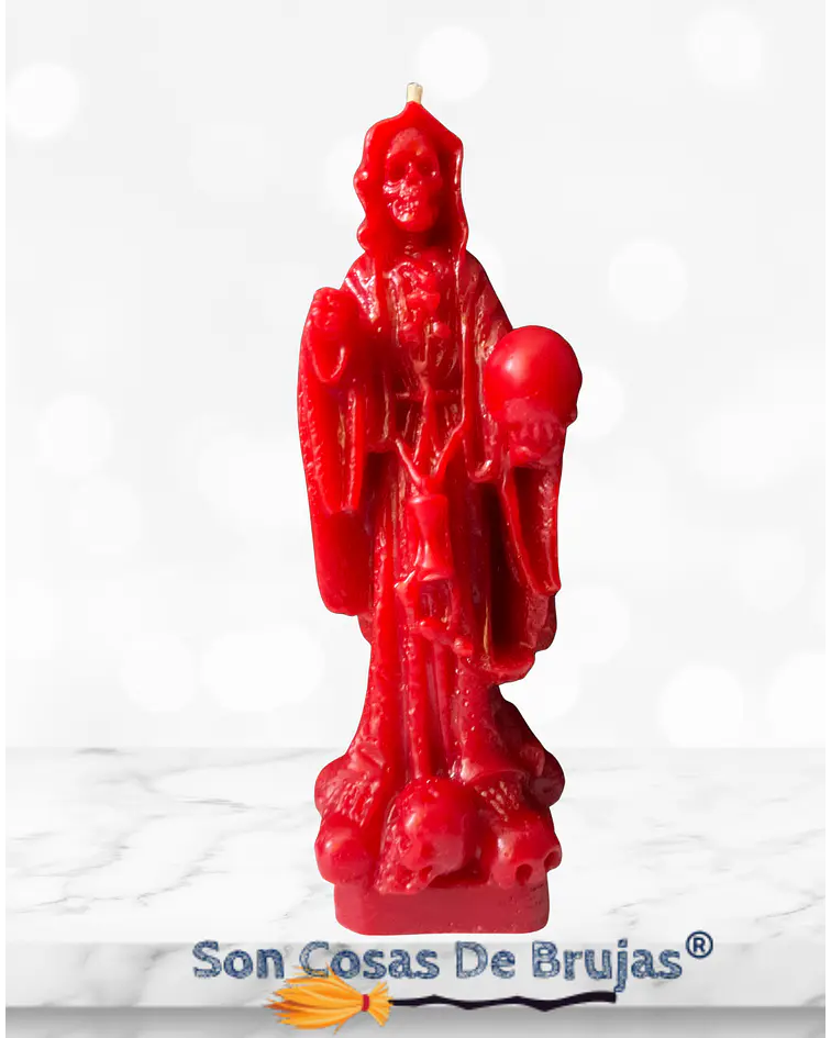 Vela Santa Muerte Roja - 17 x 5 cm aprox.