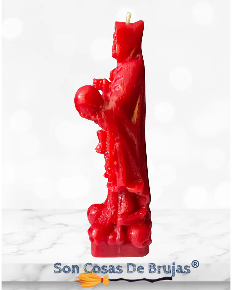 Vela Santa Muerte Roja - 17 x 5 cm aprox.