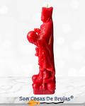 Vela Santa Muerte Roja - 17 x 5 cm aprox.