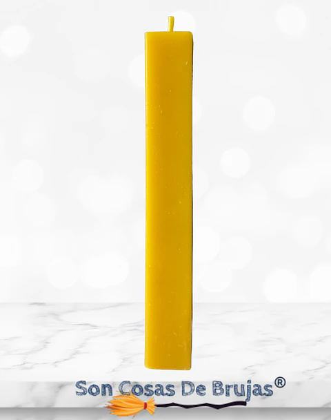 Vela Cera de Abeja 100% Natural - 16,5 x 2,3 cm aprox.