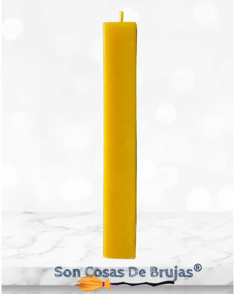 Vela Cera de Abeja 100% Natural - 16,5 x 2,3 cm aprox.
