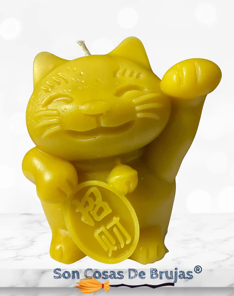 Vela Maneki Neko 225 grs. - 10 x 9 cm aprox.