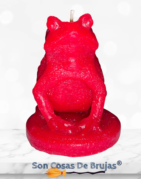 Vela Sapo Rojo - 8 x 6,5 cm aprox. 