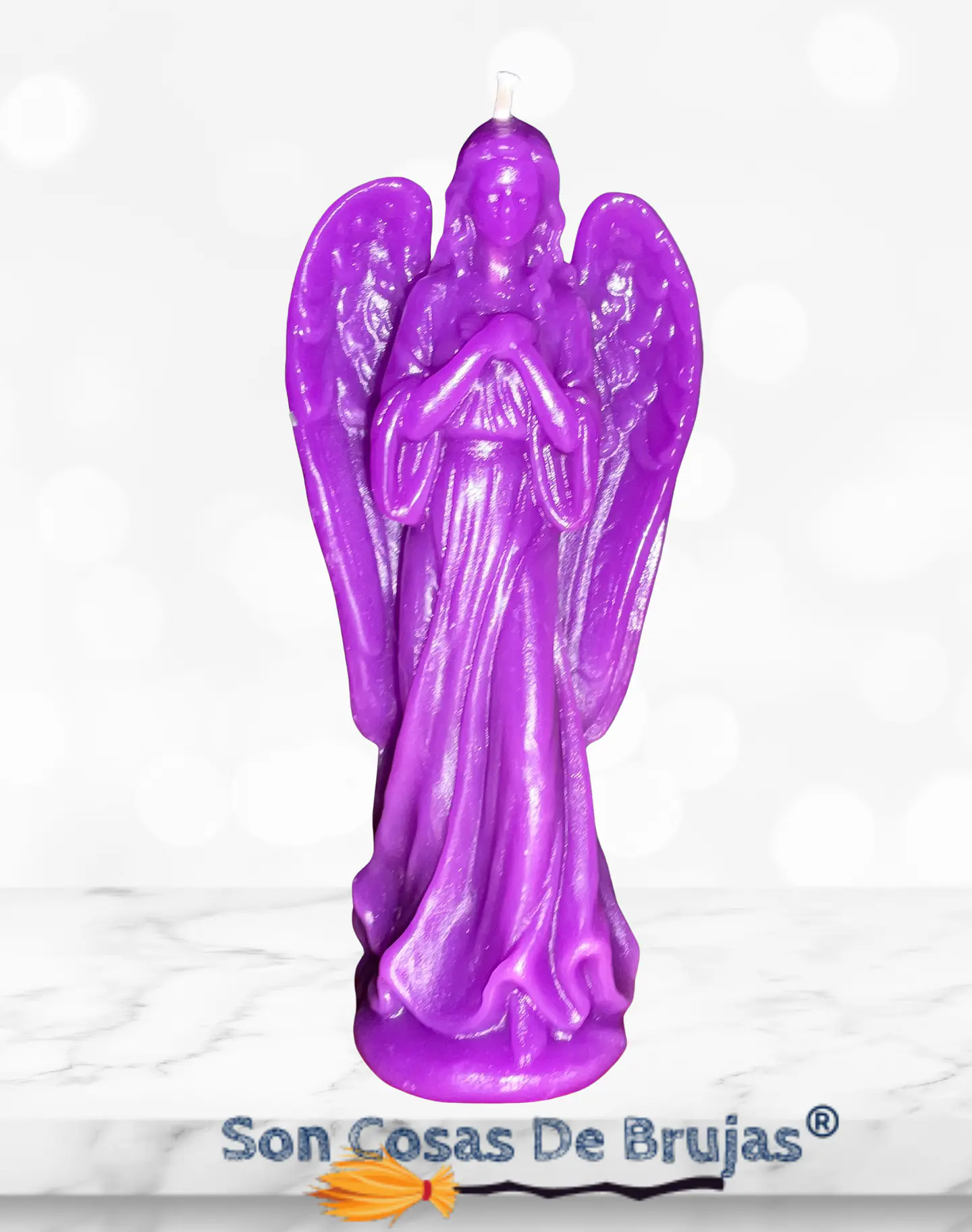 Vela Ángel Morado - 11,5 x 5 cm aprox. 2