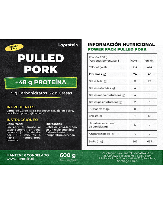 Power Pack - Pulled Pork 600 g
