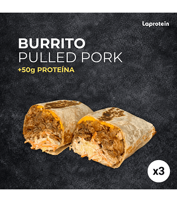 3 Pack Burrito Pulled Pork