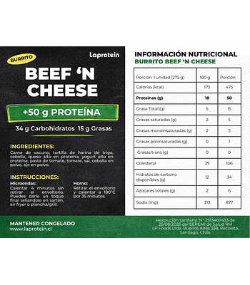 3 Pack Burrito Beef 'n Cheese