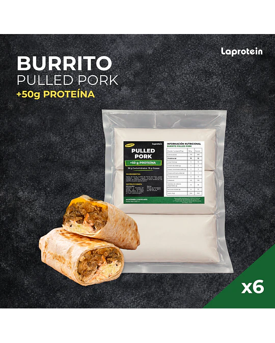  6 Pack Burrito Pulled Pork