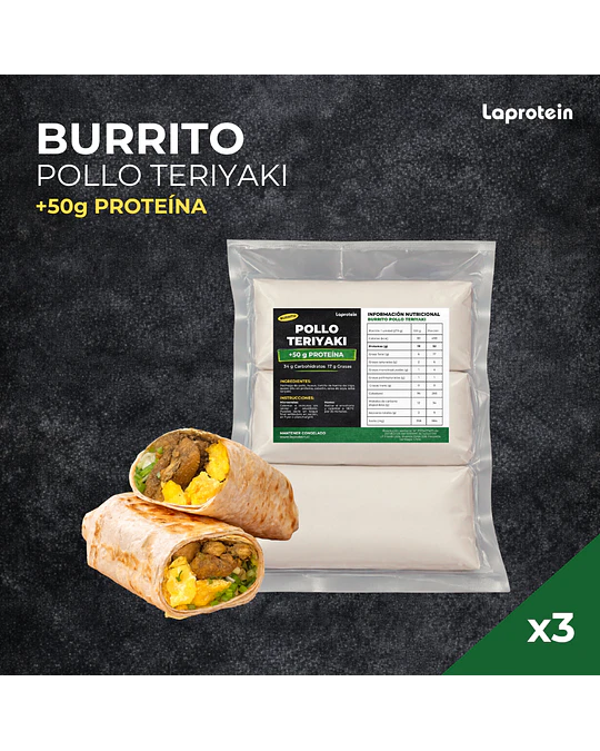 3 Pack Burrito Pollo Teriyaki