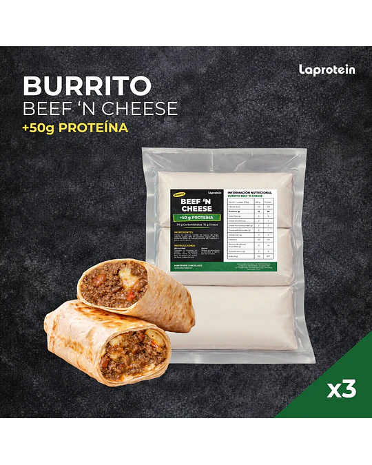 3 Pack Burrito Beef 'n Cheese