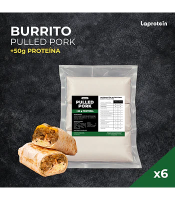  6 Pack Burrito Pulled Pork
