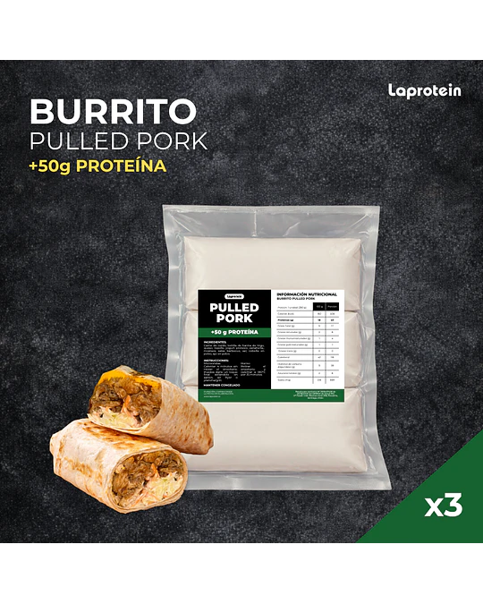 3 Pack Burrito Pulled Pork