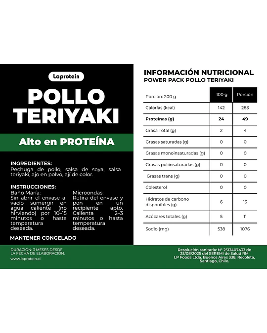 La Protein Power Pack - Pollo Teriyaki 600 g